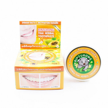 Отбеливающая зубная паста с экстрактом папайи Binturong, 33 г
